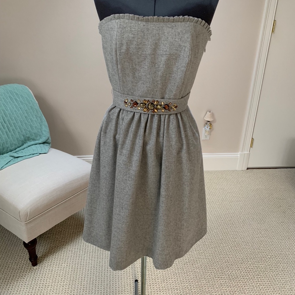 Banana Republic strapless grey dress